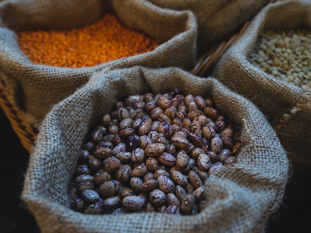 Fresh dried beans and maize — the key githeri ingredients — displayed at a Kenyan market