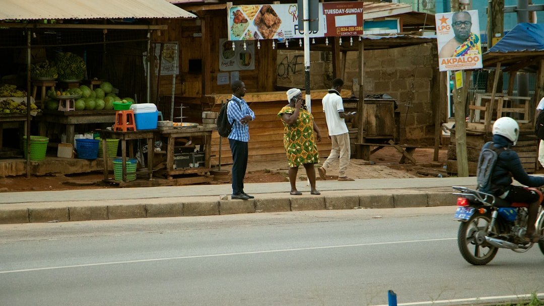 Mombasa Old Town street market with vendors and fresh produce