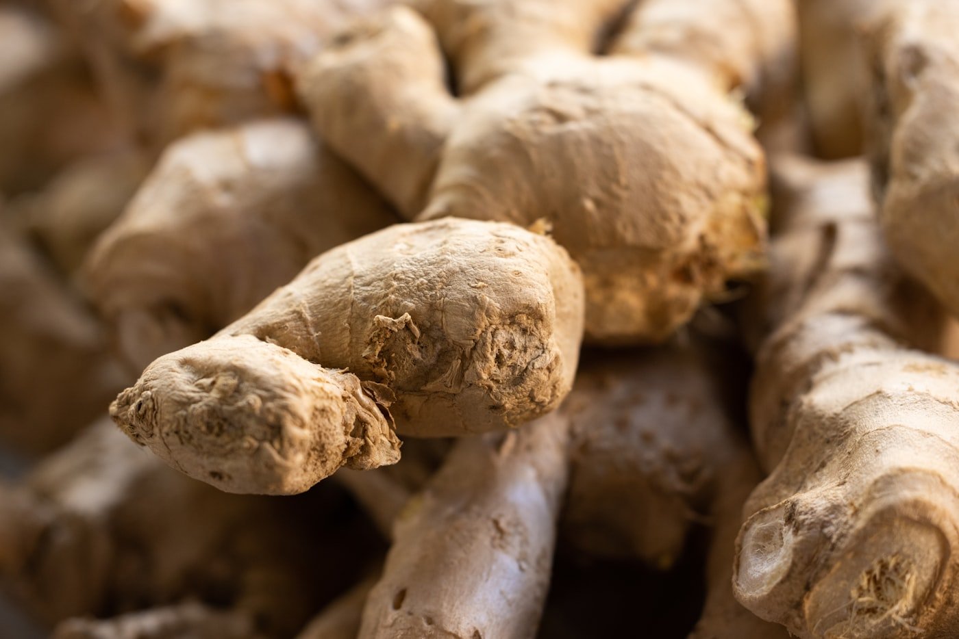 Fresh ginger root (tangawizi) used in Kenyan cooking and drinks
