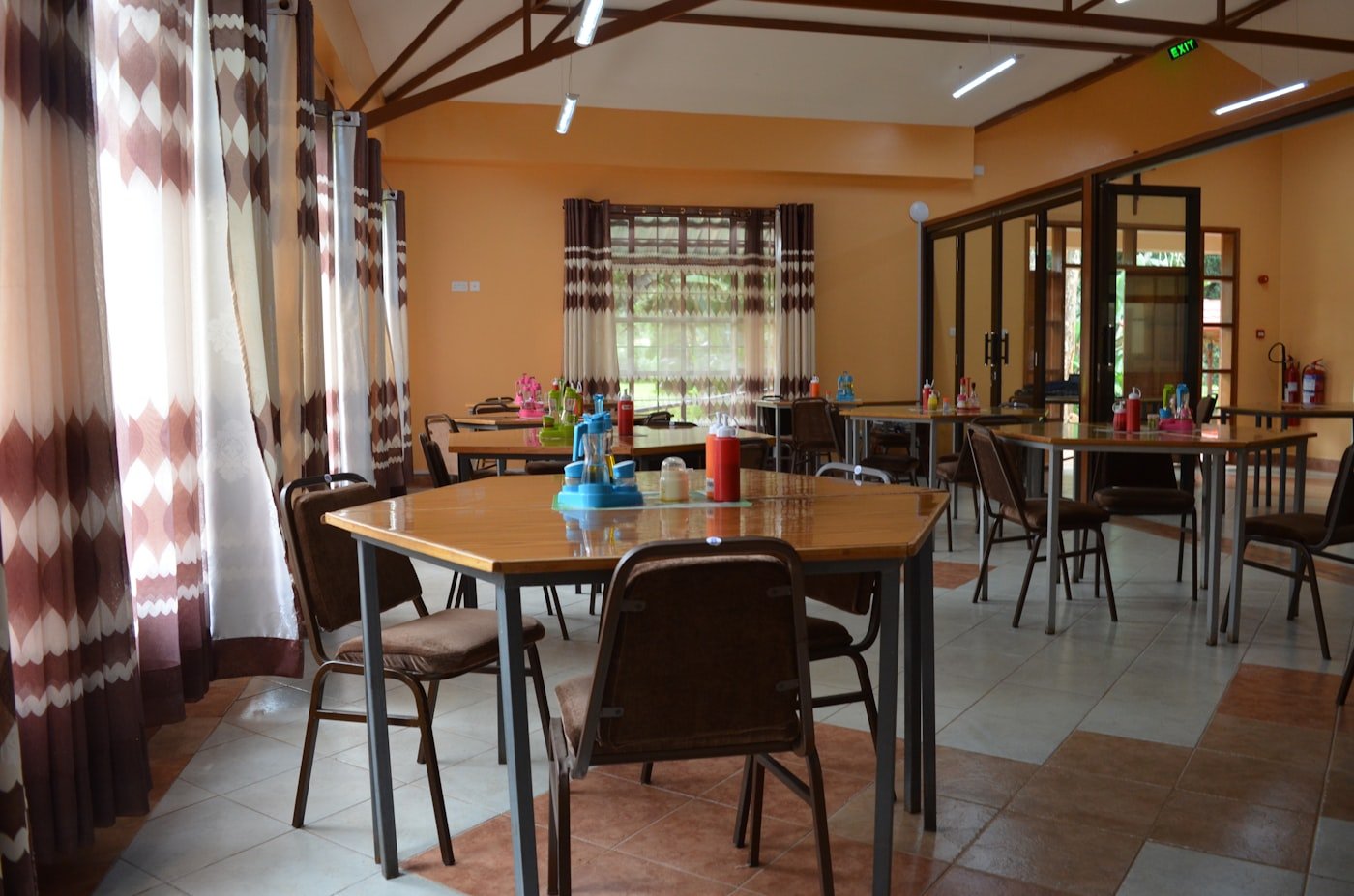 Westlands Nairobi restaurant outdoor dining table at evening
